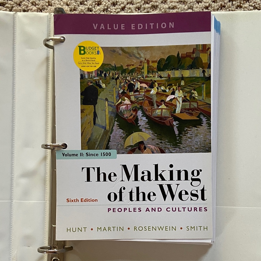 The Making of the West: Peoples and Cultures Textbook